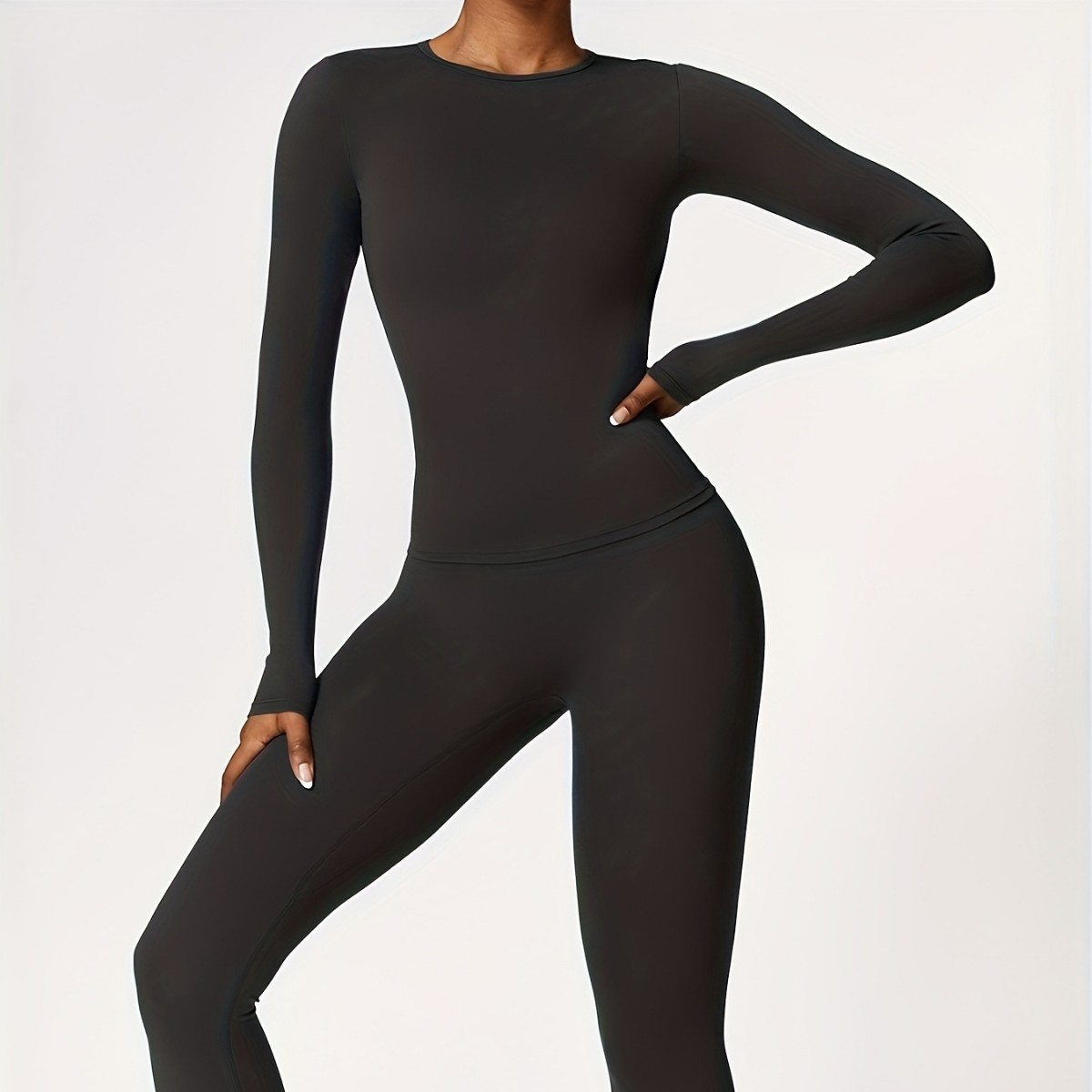 Pilates & Yoga Reversible Mockneck Sweatshirt - Conjunto de ioga justo e slim,