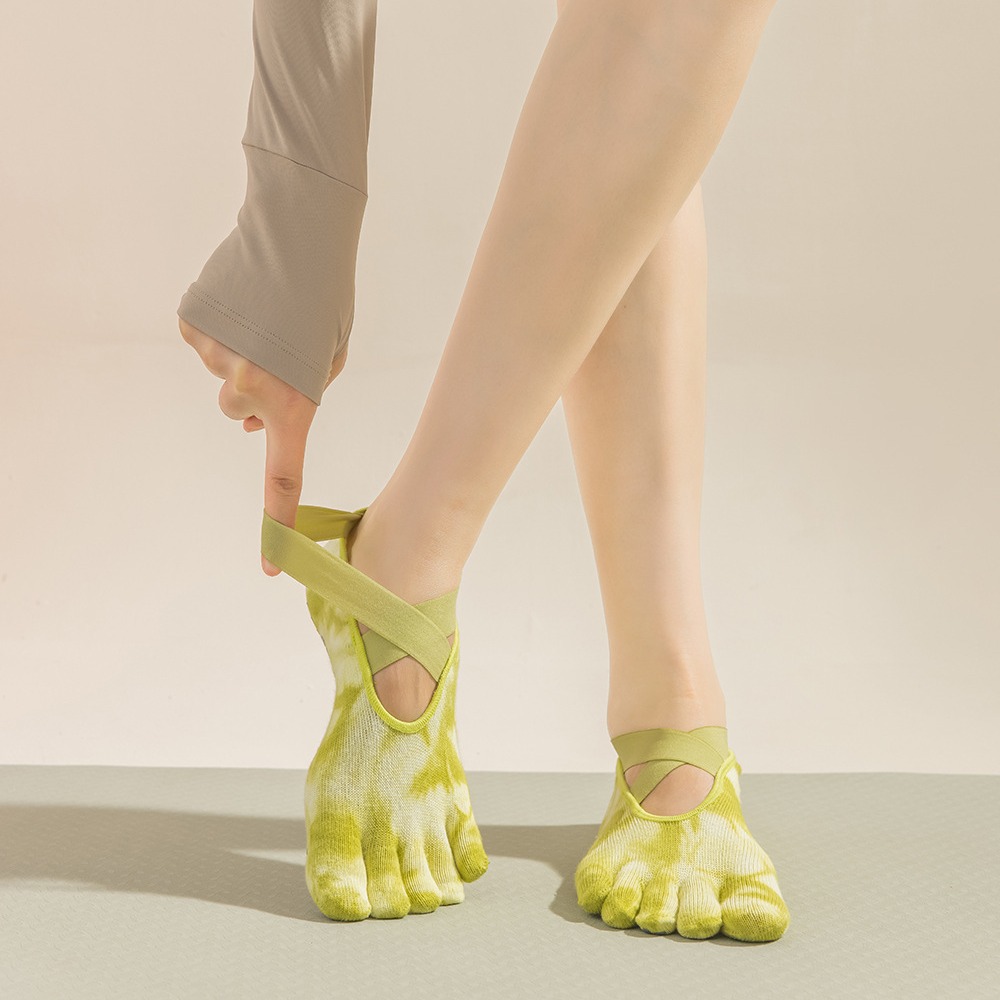 Pilates And Yoga Studio - Meias Tie-Dye Femininas com Cinco Dedos