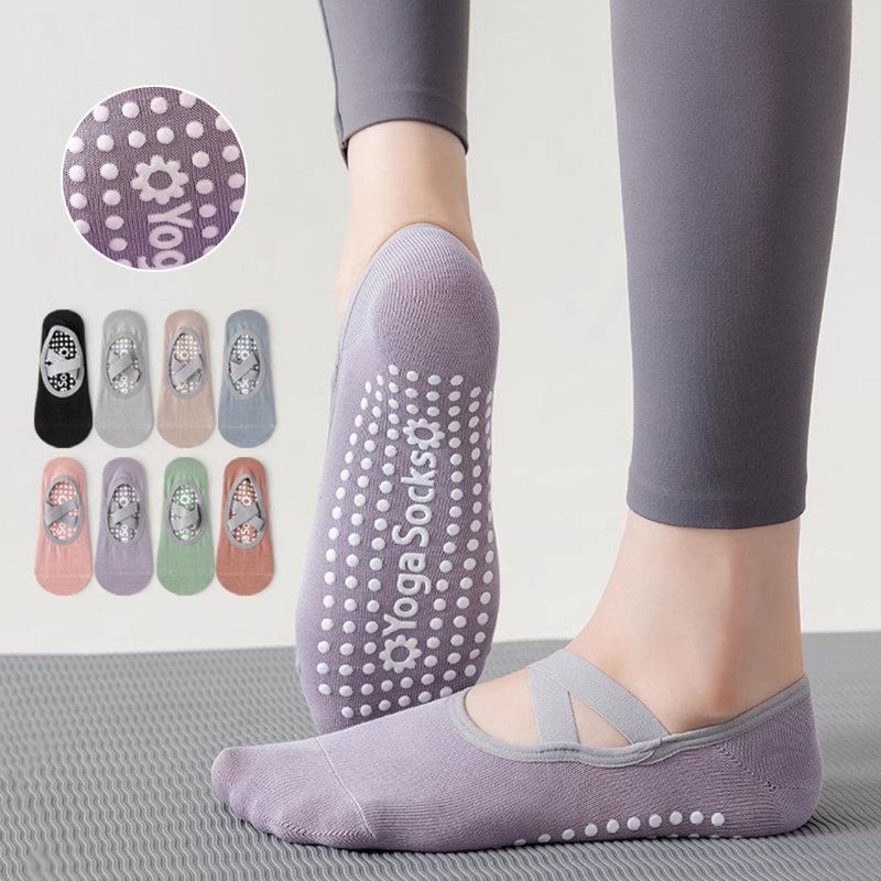 Fitness Yoga Pilates - Meias de yoga com fundo de
