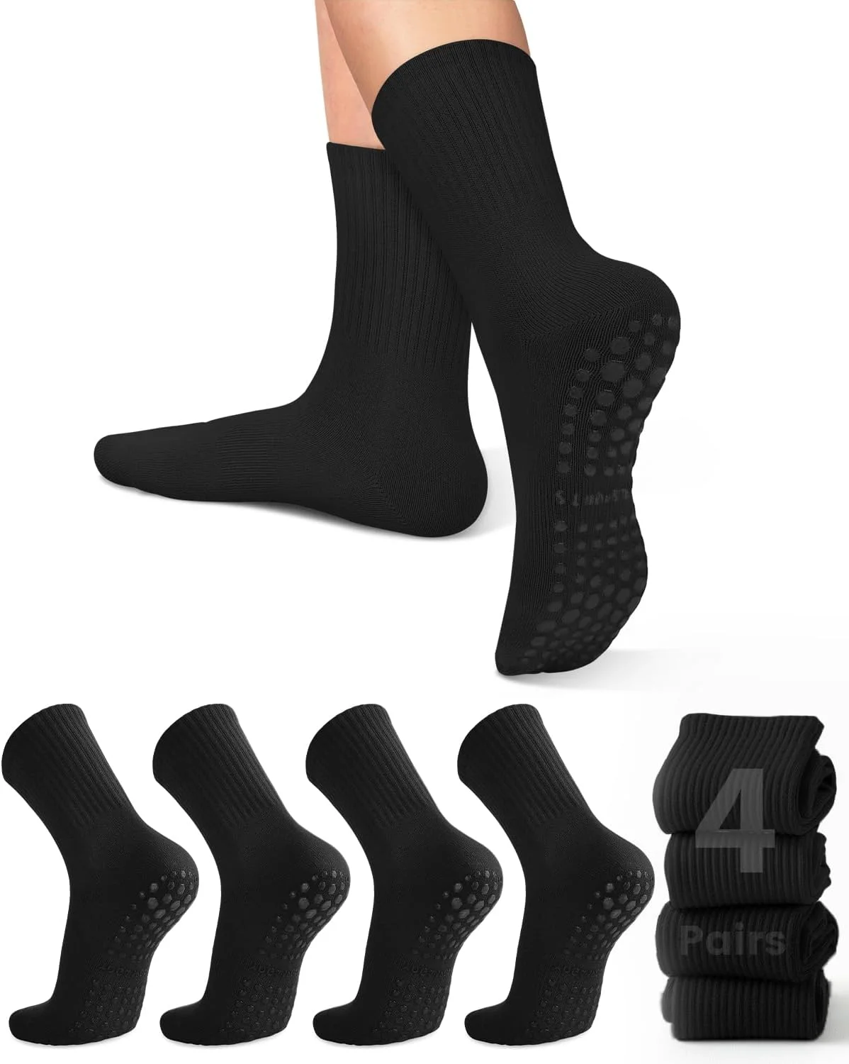Pilates With Yoga - 4 pares de meias femininas para