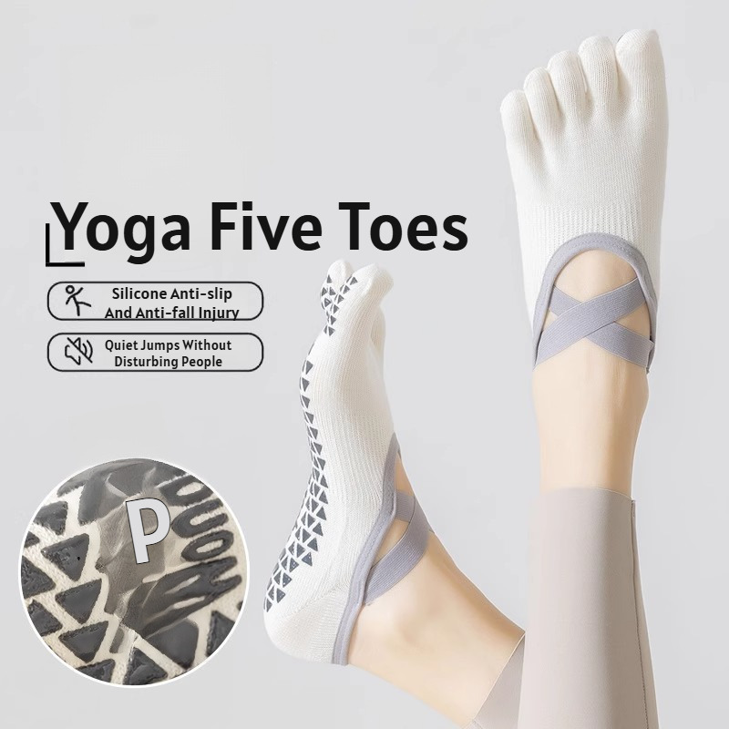 Pilates With Yoga - Meias finas de ioga de cinco