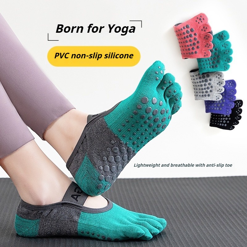 Pilates With Yoga - Meias de Pilates Profissionais Antiderrapantes de