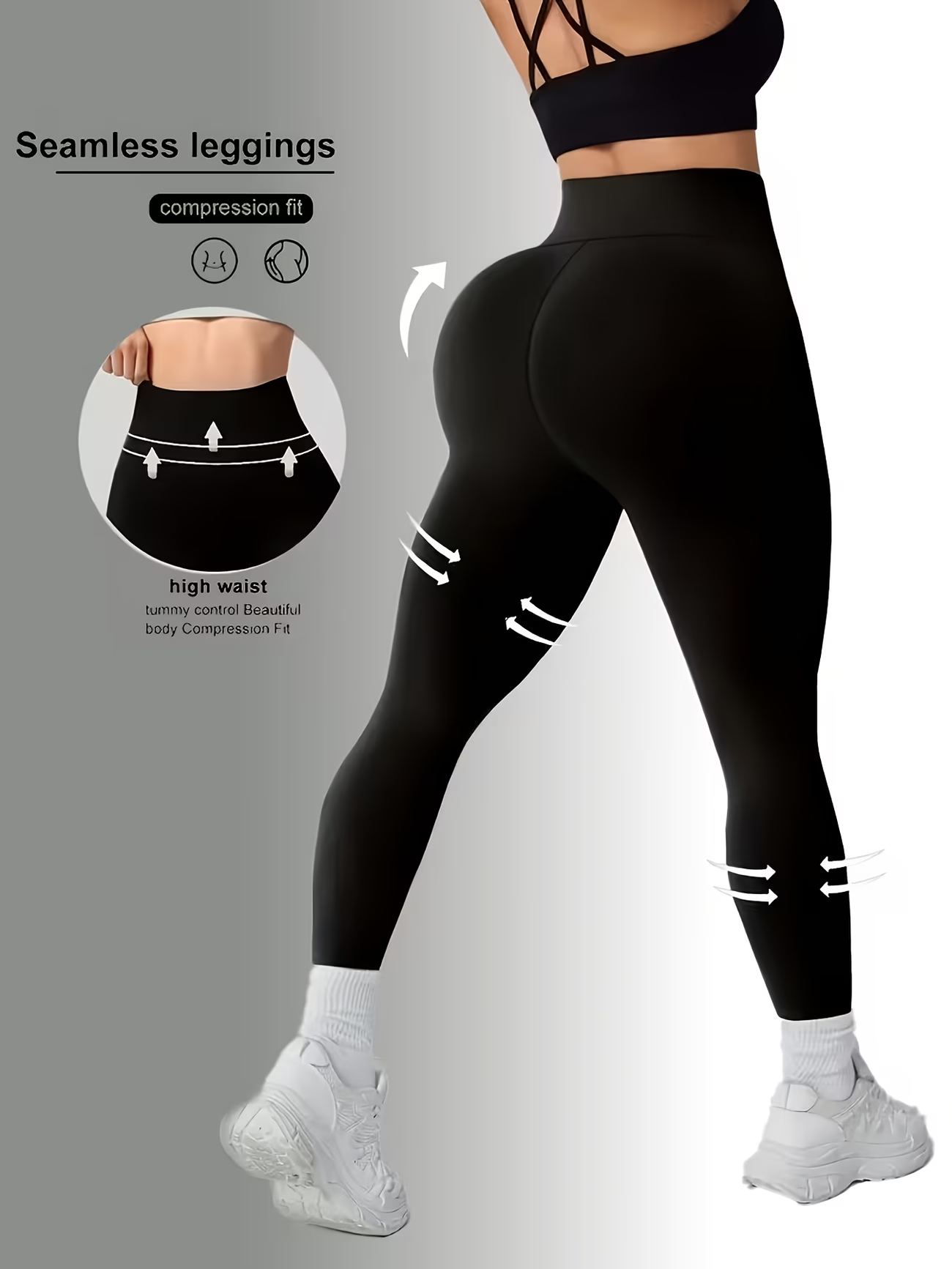 Leggings esportivas de cintura - Pilates Yoga Legging avaliação e preço