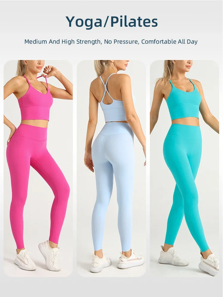 2 peça roupas de yoga agasalho - Pilates Yoga Legging avaliação e preço