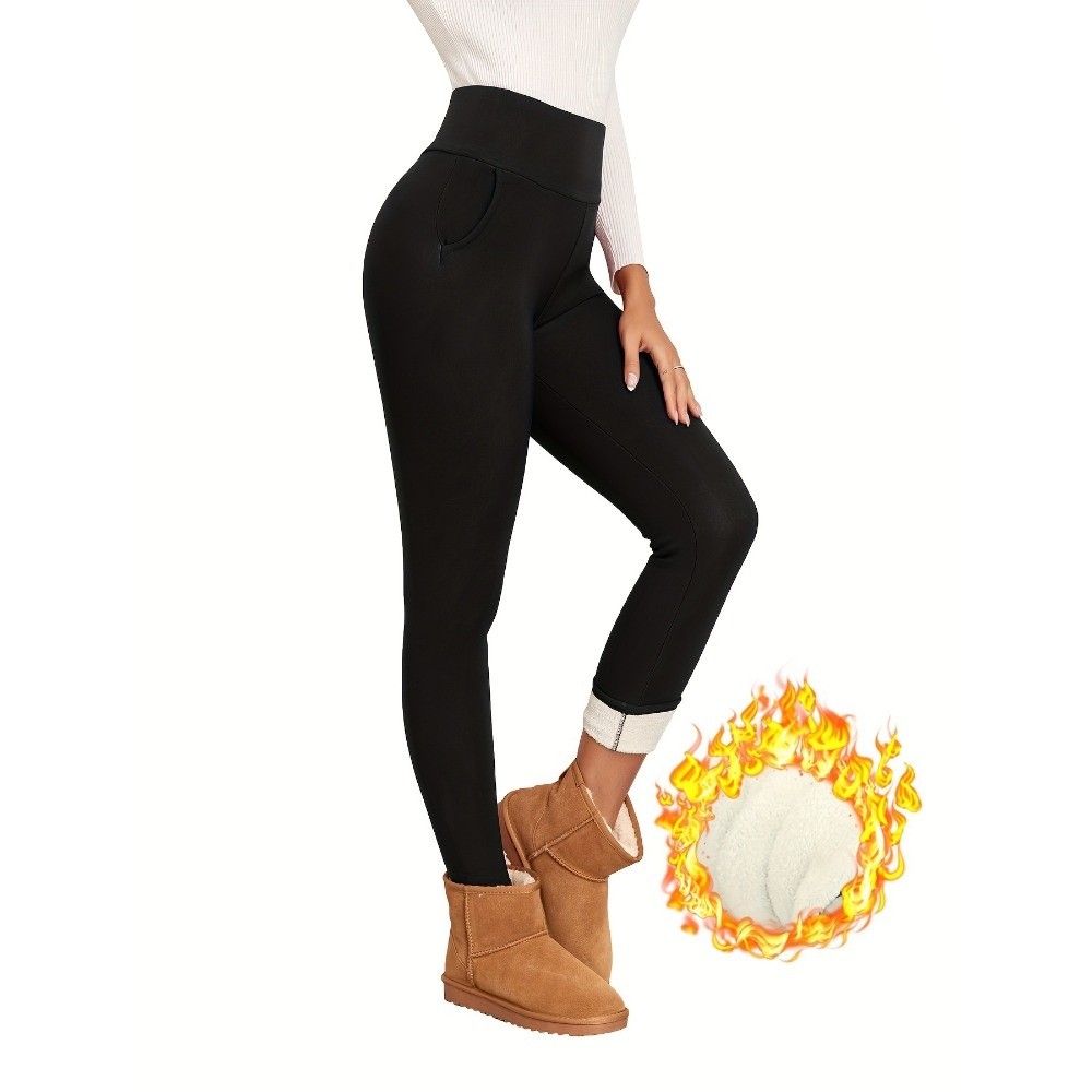 Leggings de Fleece de Cintura  - Pilates Yoga Legging avaliação e preço