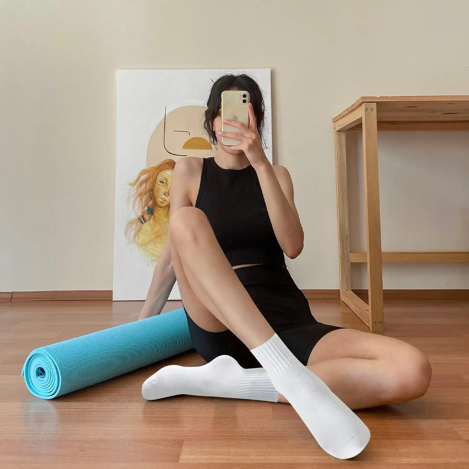 4 pares de meias femininas par - Pilates With Yoga avaliação e preço