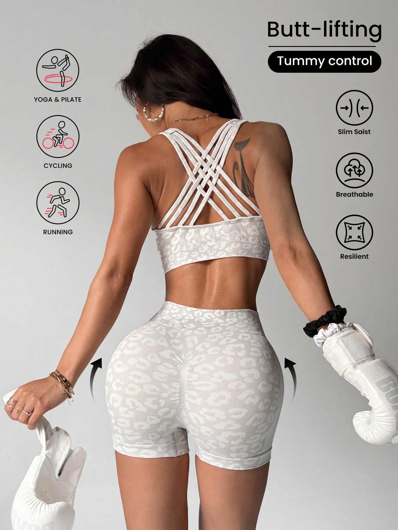 Conjunto de ioga com estampa d - Pilates Yoga Gear avaliação e preço