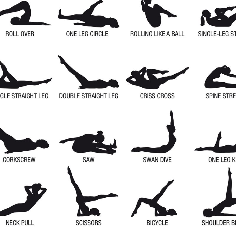Pôster de Quadro de Exercícios - Pilates With Yoga avaliação e preço