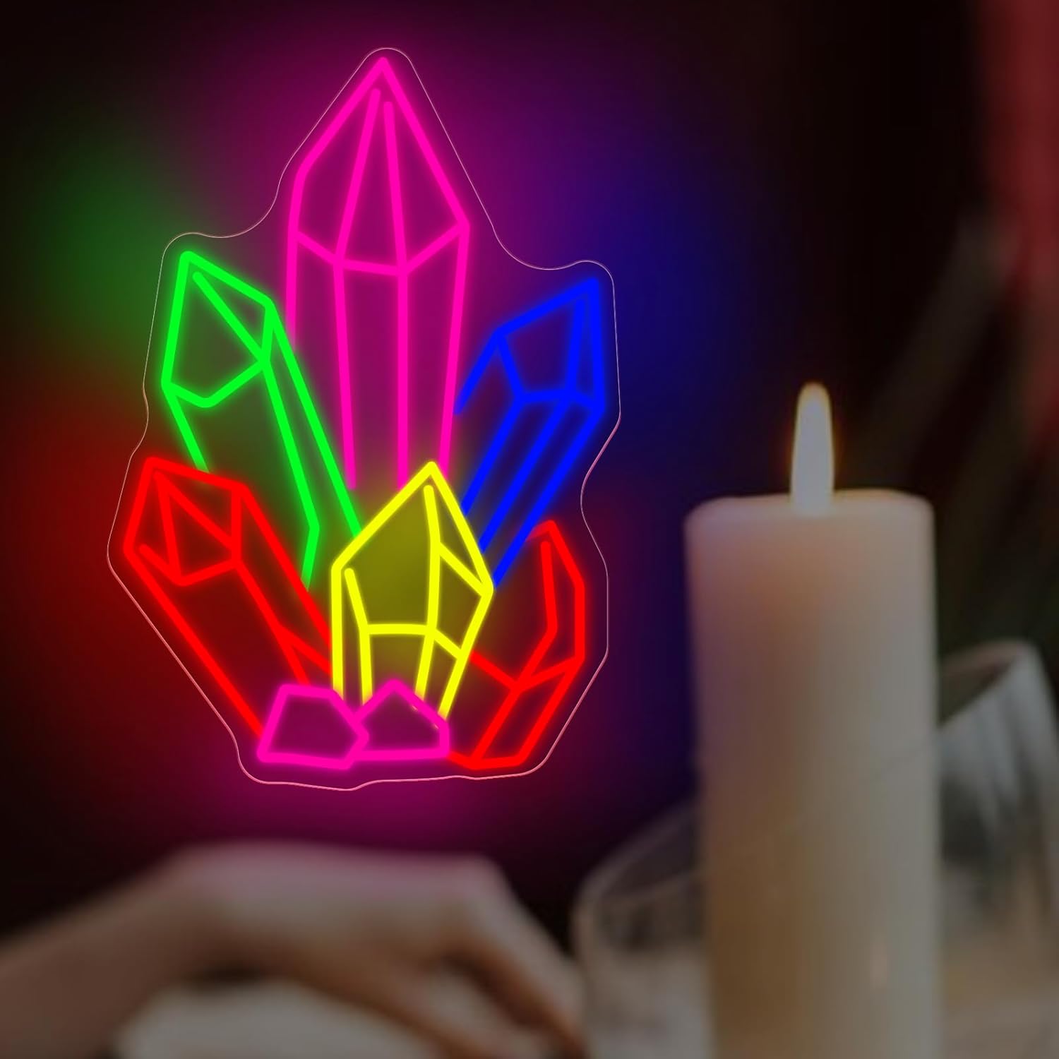 Letreiro Neon de Cristais e Pe - Pilates And Yoga Studio avaliação e preço