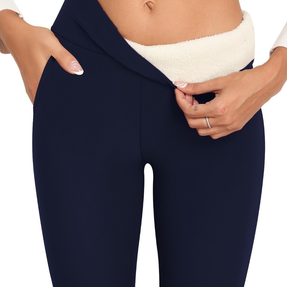 Leggings de Fleece de Cintura  - Pilates Yoga Legging avaliação e preço